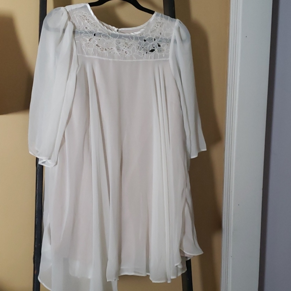 H&M white flowy boho dress